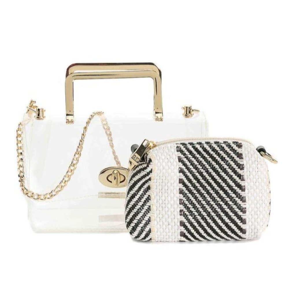 *Aldo Olgiate Comasco Clear 2pc Crossbody Satchel